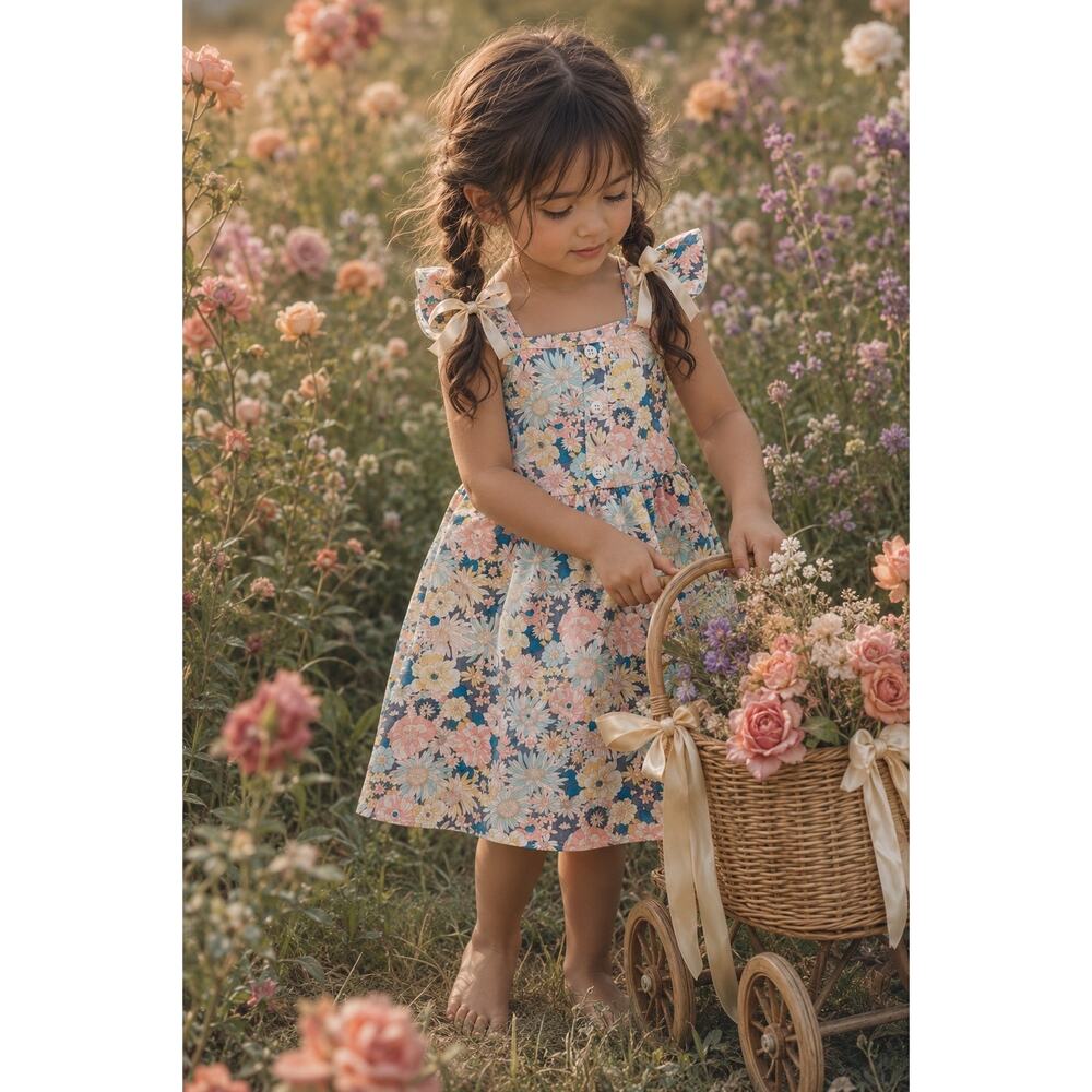 ✿ New Wildflower Meadows Flutter Strap Dress 4/5